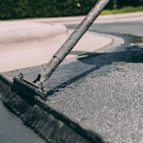 Seal coated driveway in New Jersey